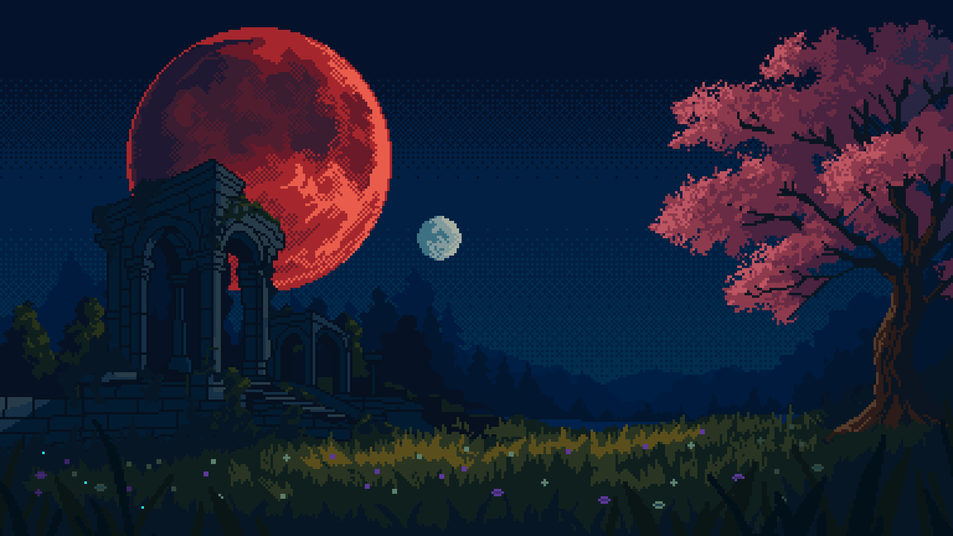 Example static pixel art scene